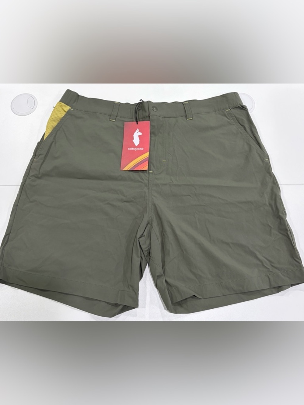 Cotopaxi Men's XL Tolima Shorts Olive Green NWT Trail UPF 50+ Quick-Dry Fabric